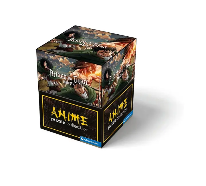 Puzle Attack on Titan 500 piezas en caja cubo (Clementoni 35138)