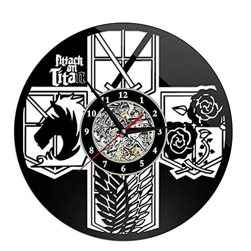 Reloj de pared de vinilo Attack on Titan, 30 cm (ELD)