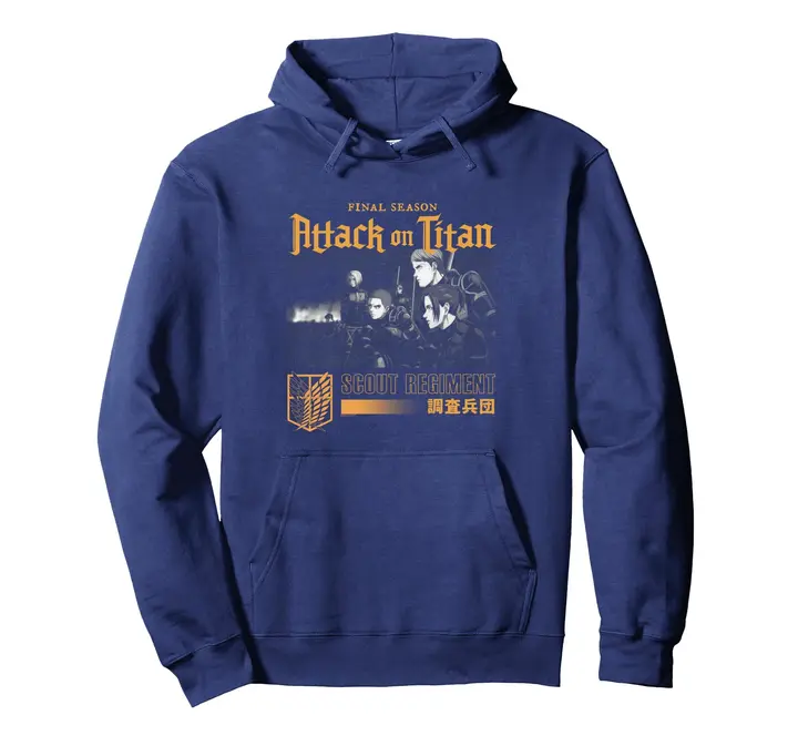 Sudadera Attack on Titan T4 «Scout Regiment Still» — azul marino, talla