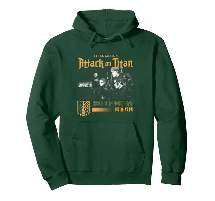 Sudadera Attack on Titan T4 «Scout Regiment Still» — verde bosque, talla