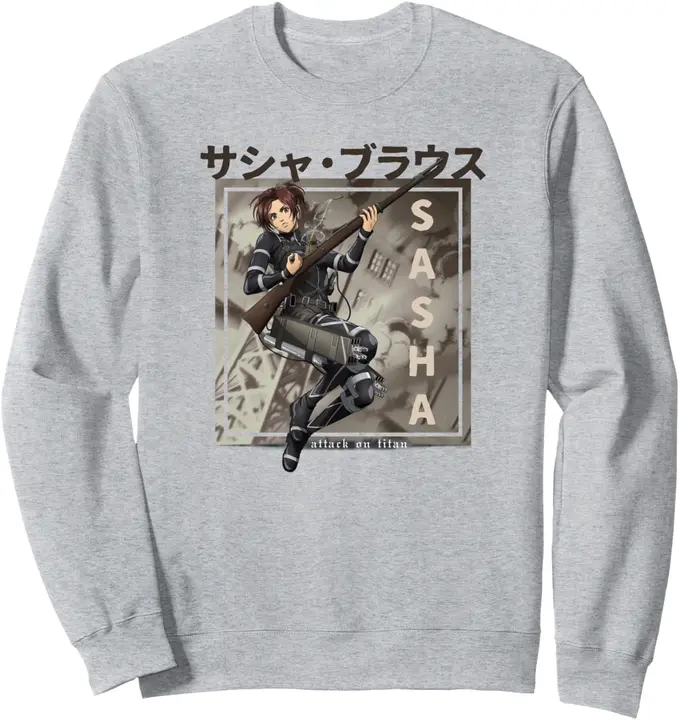 Sudadera Attack on Titan Temporada 4 «Sasha» kanji — sin capucha
