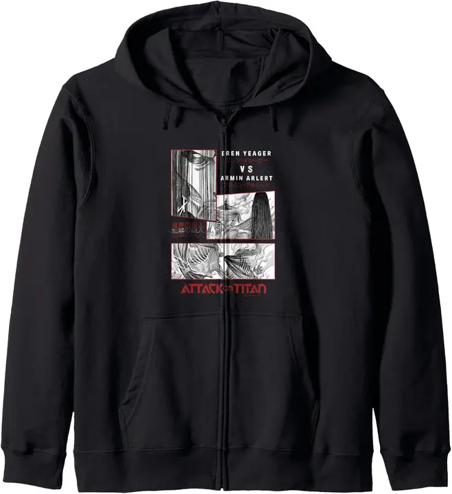 Sudadera con capucha Attack on Titan «Eren vs Armin» batalla manga