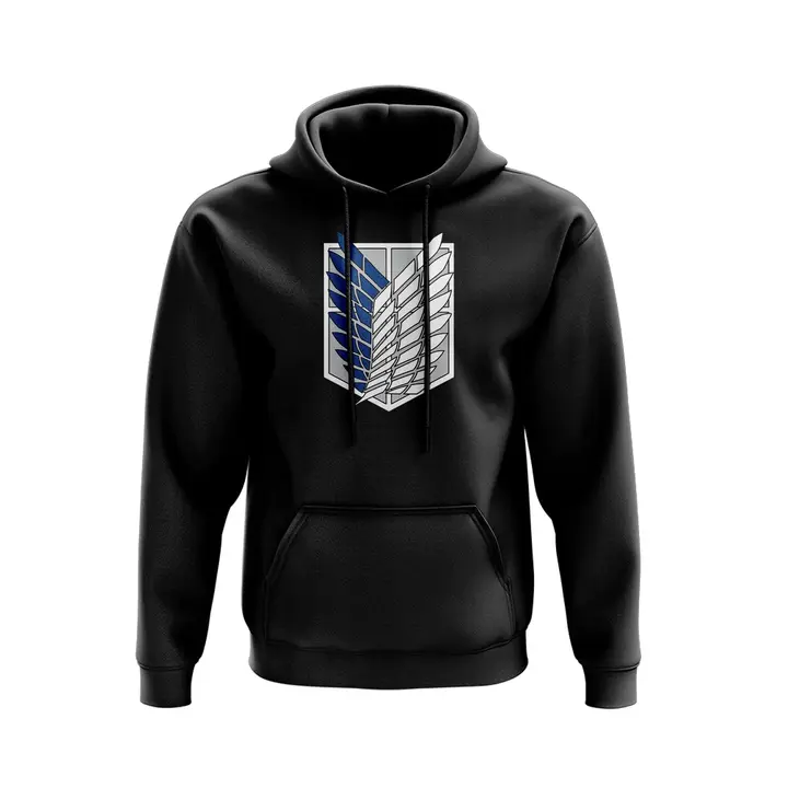 Sudadera con capucha Attack on Titan «Guild Shield» (SMARTYPANTS) — negro