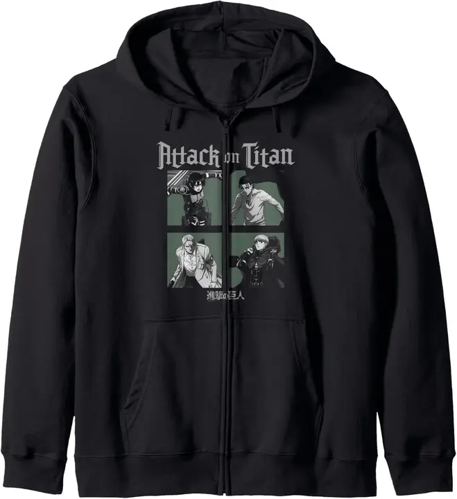 Sudadera con capucha Attack on Titan Temporada 4 «cuadros de personajes»