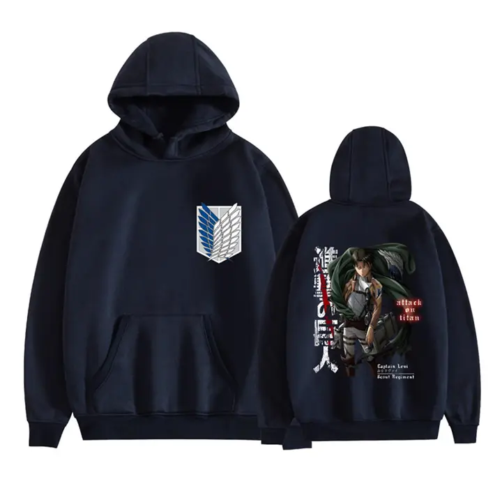 Sudadera con capucha Levi Alas de la Libertad — azul marino 1, talla