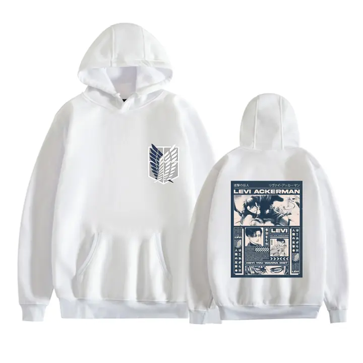 Sudadera con capucha Levi Alas de la Libertad — blanco 2, talla