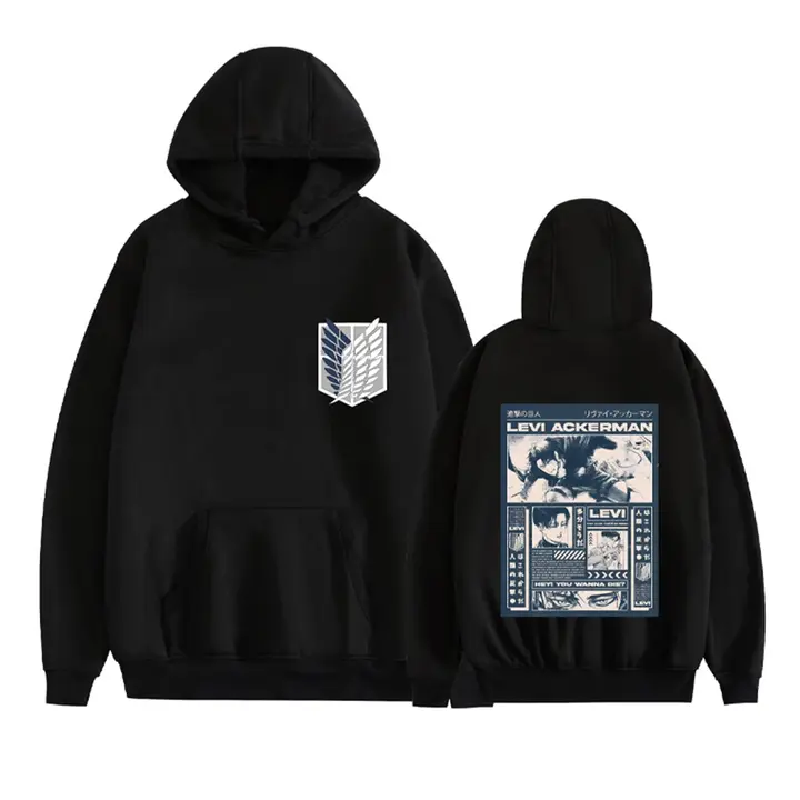 Sudadera con capucha Levi Alas de la Libertad — negro 2, talla