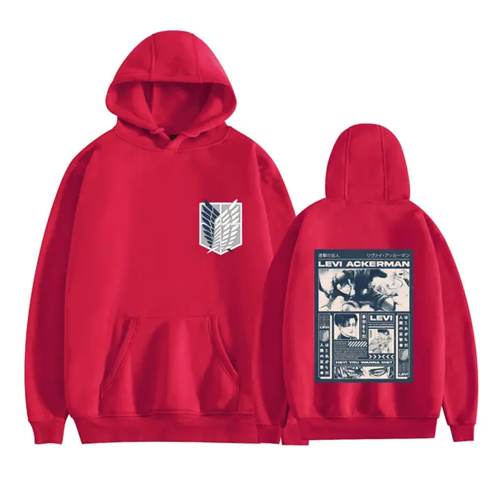 Sudadera con capucha Levi Alas de la Libertad — rojo 2, talla