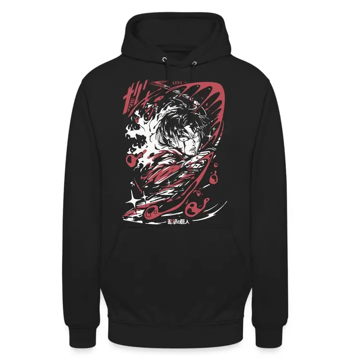 Sudadera con capucha Levi «Ilustración» (Unibly) — negro, talla