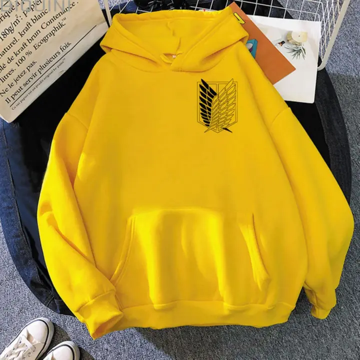 Sudadera holgada Shingeki no Kyojin (Yujun) — amarillo, talla