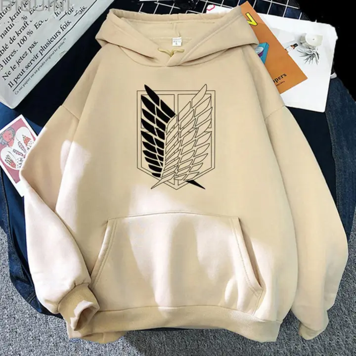 Sudadera holgada Shingeki no Kyojin (Yujun) — caqui, talla