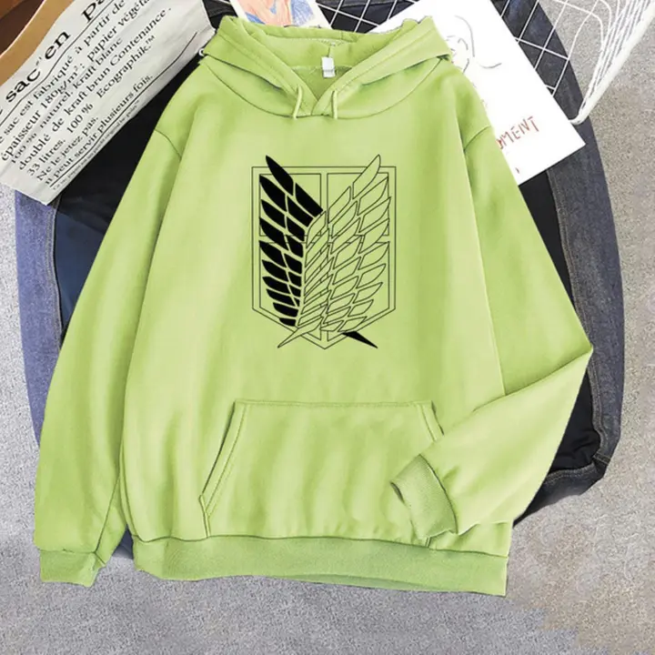 Sudadera holgada Shingeki no Kyojin (Yujun) — verde claro, talla