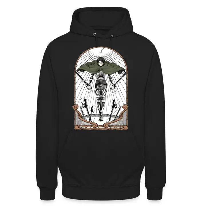 Sudadera Levi Ackerman «Anime Design» (Unibly) — negro