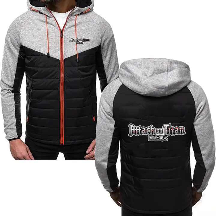 Sudadera patchwork con capucha Attack on Titan (MYYLY) — modelo B
