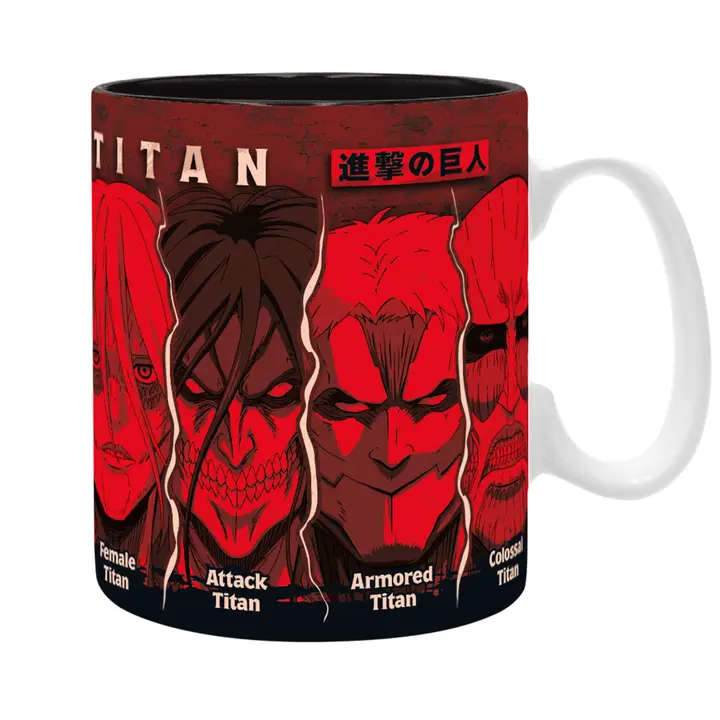 Taza Attack on Titan «Todos los titanes», 460 ml (ABYstyle)
