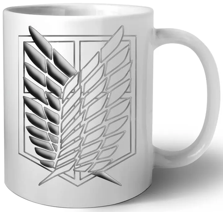 Taza blanca Alas de la Libertad, 330 ml (Luxogo)